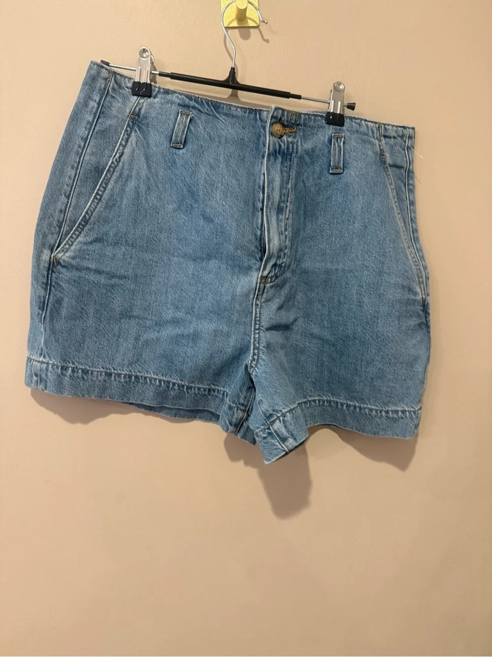 PAIGE Anessa Tie Waist Denim Shorts, Sz 29